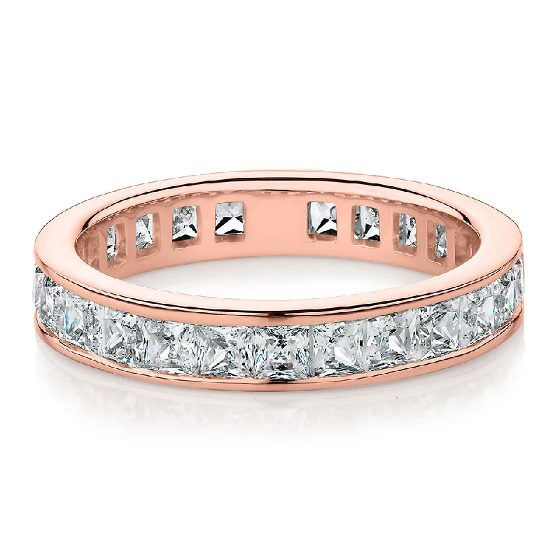 Flash Jewelry Sale – Get Stunning Pieces At Low Prices All-rounder eternity band with 2.5 carats* of diamond simulants in 10 carat rose gold