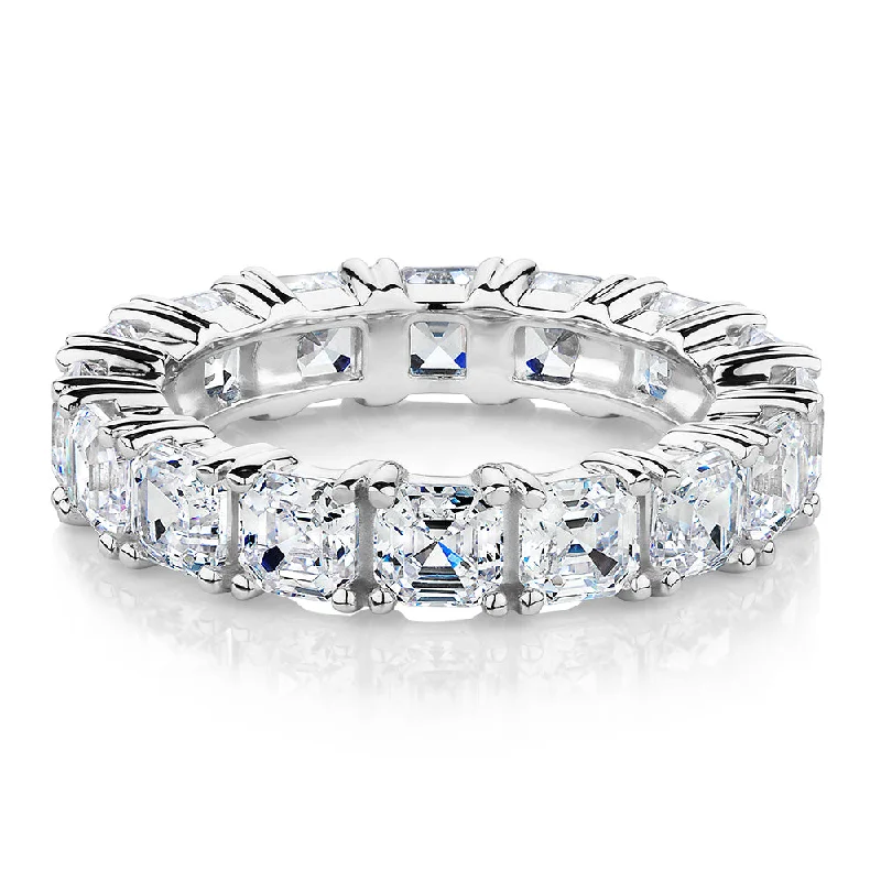 Huge Markdowns On Premium Jewelry Styles All-rounder eternity band with 5.46 carats* of diamond simulants in 10 carat white gold