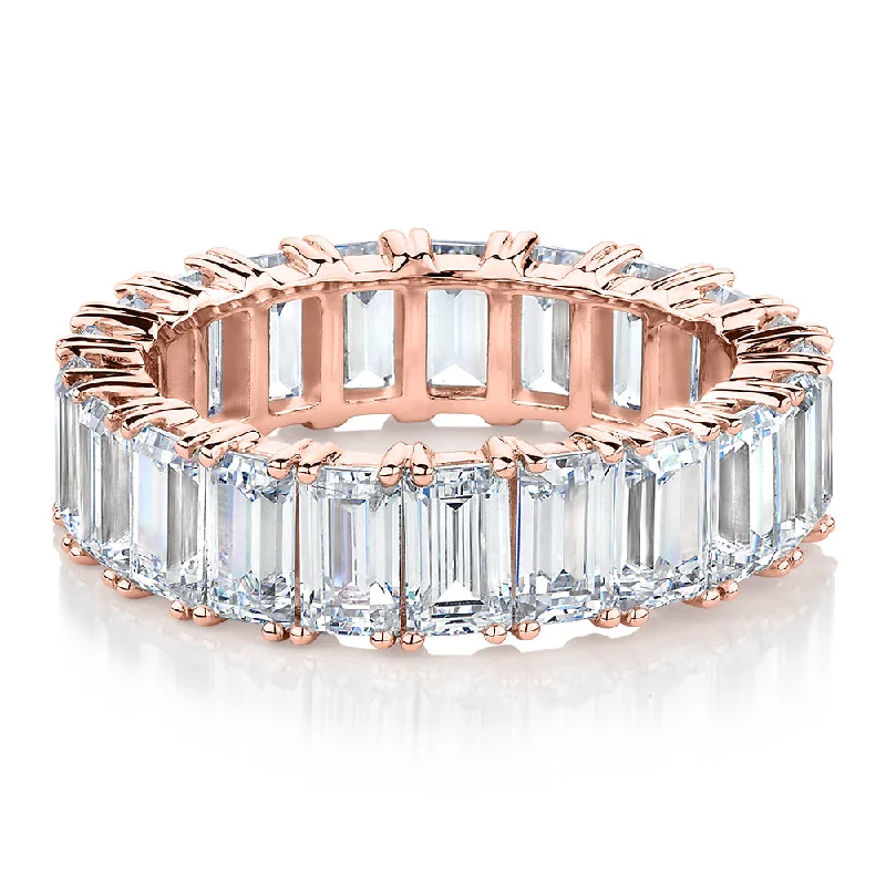 Luxury Meets Affordability – Jewelry Sale Live Now All-rounder eternity band with 6.3 carats* of diamond simulants in 10 carat rose gold