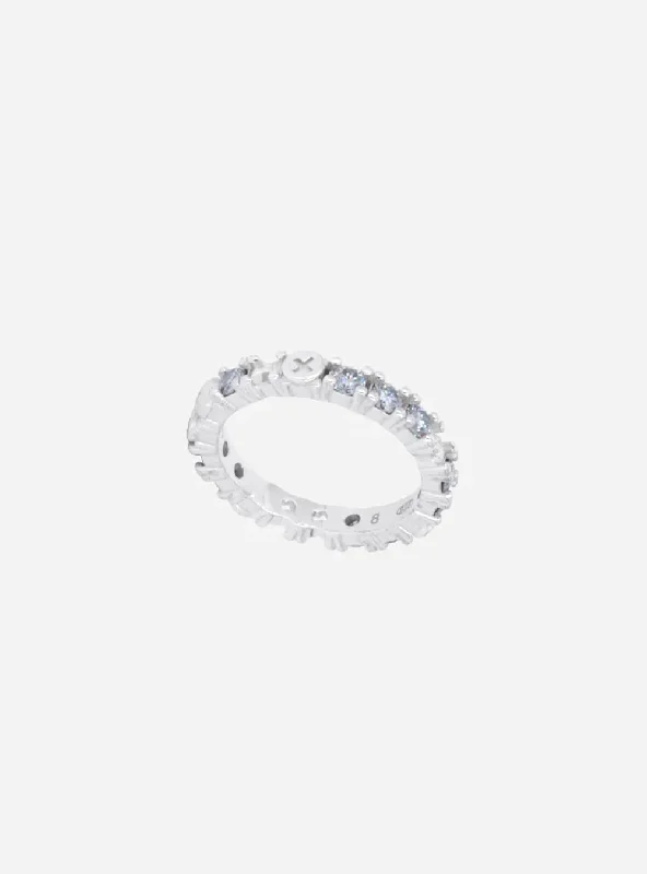 Limited Stock On Premium Jewelry At Low Prices Broken eternity ring with gray moissanite