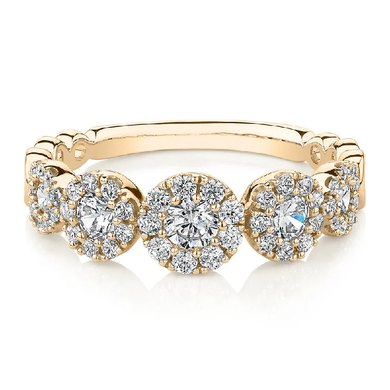 Exclusive Gemstone Jewelry At Special Prices Celeste Dress ring with 0.89 carats* of diamond simulants in 10 carat yellow gold