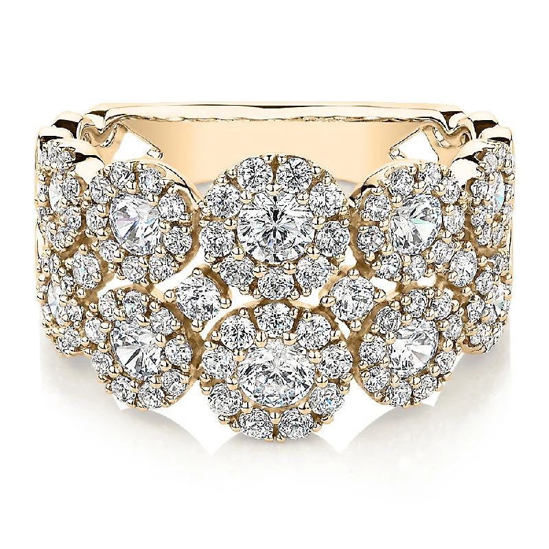 Huge Savings On Timeless Jewelry Collections Celeste Dress ring with 1.87 carats* of diamond simulants in 10 carat yellow gold