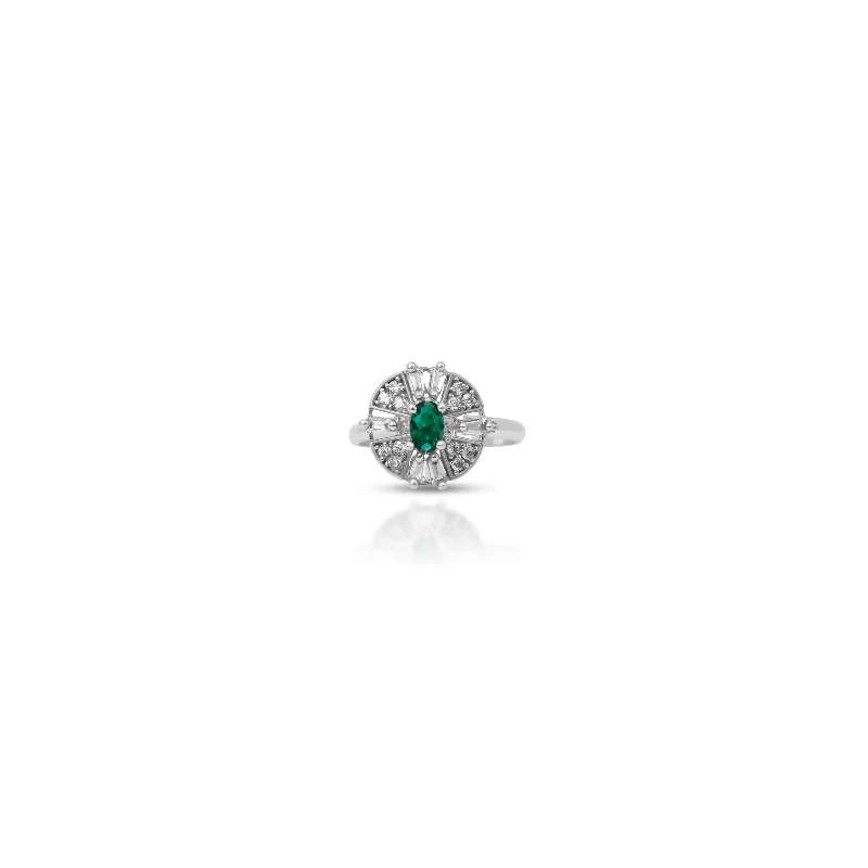 Jewelry Deals That Sparkle – Shop Today Center Geen Gemstone Stylish Silver Ring