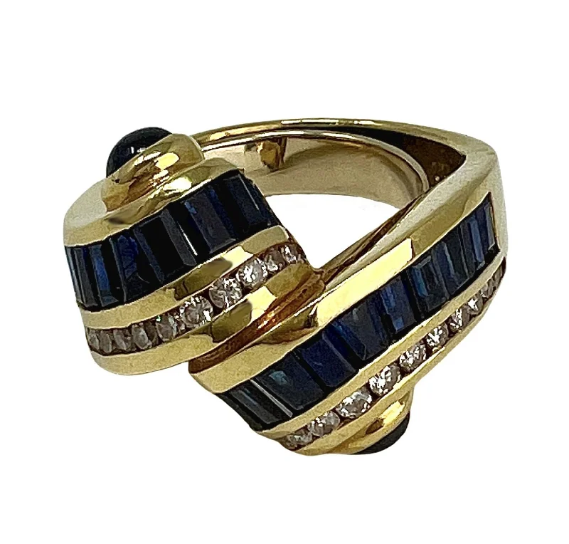 Affordable Glamour – Premium Jewelry At Special Prices Charles Krypell 18K Gold and Sapphire Ring
