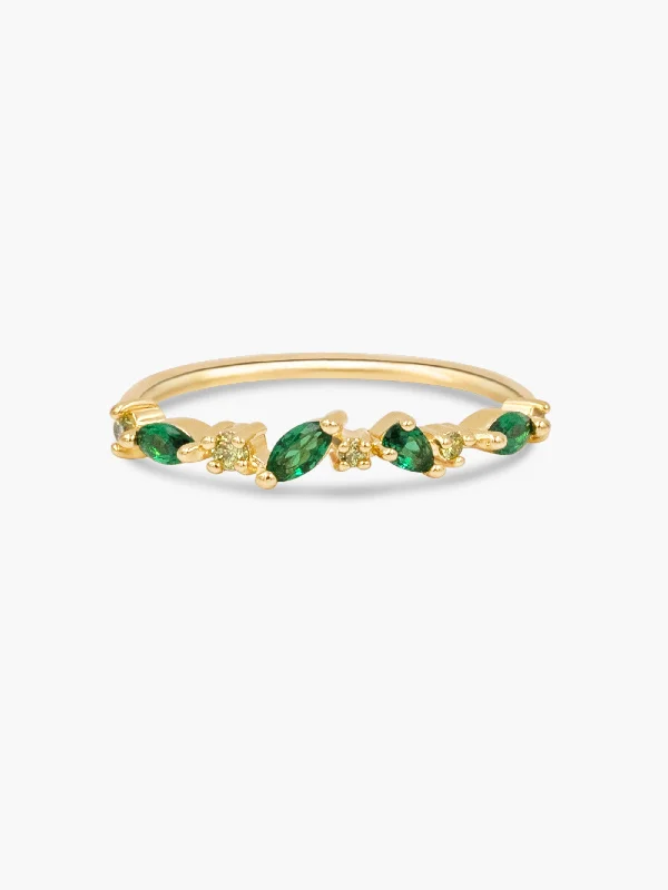 Grab Your Dream Jewelry At The Lowest Prices Cluster Ring - Green