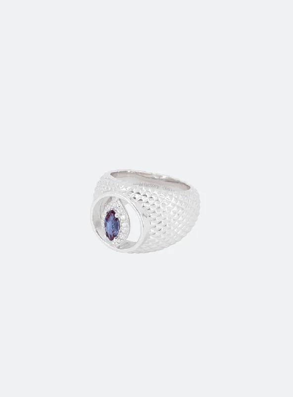 Timeless Beauty, Unbeatable Deals – Jewelry Sale On Cat-eye cutout Alexandrite cocktail signet ring