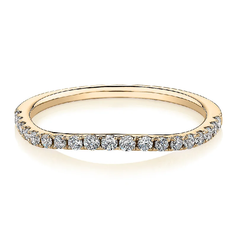 Seasonal Jewelry Sale – Upgrade Your Collection Curved wedding or eternity band in 10 carat yellow gold Seasonal Jewelry Sale – Upgrade Your Collection Curved wedding or eternity band in 10 carat yellow gold