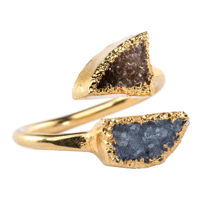 The Perfect Accessory For Less – Jewelry Sale Live Double Freeform Druzy Ring