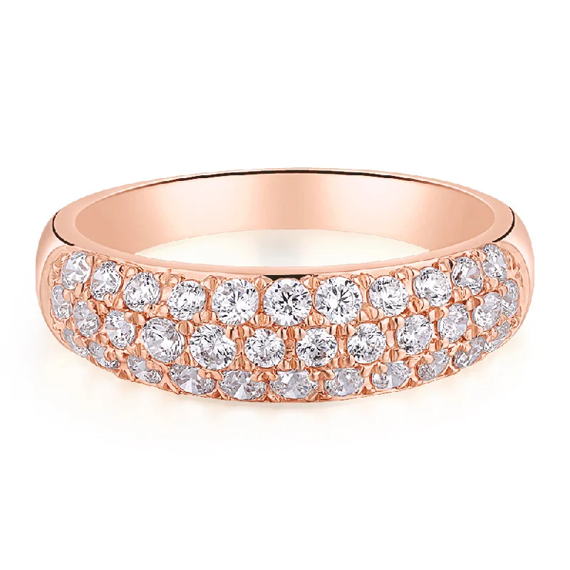 Celebrate Every Occasion With Sparkling Savings Dress ring with 0.52 carats* of diamond simulants in 10 carat rose gold