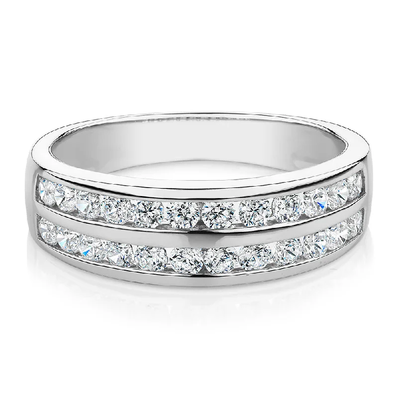 Grab Stylish Jewelry Before The Sale Ends Dress ring with 0.72 carats* of diamond simulants in 10 carat white gold