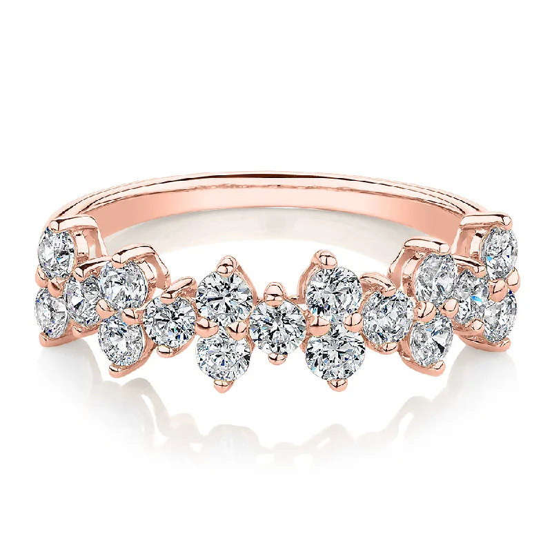 Elegant Rose Gold Jewelry For A Stylish Touch Dress ring with 1.02 carats* of diamond simulants in 10 carat rose gold