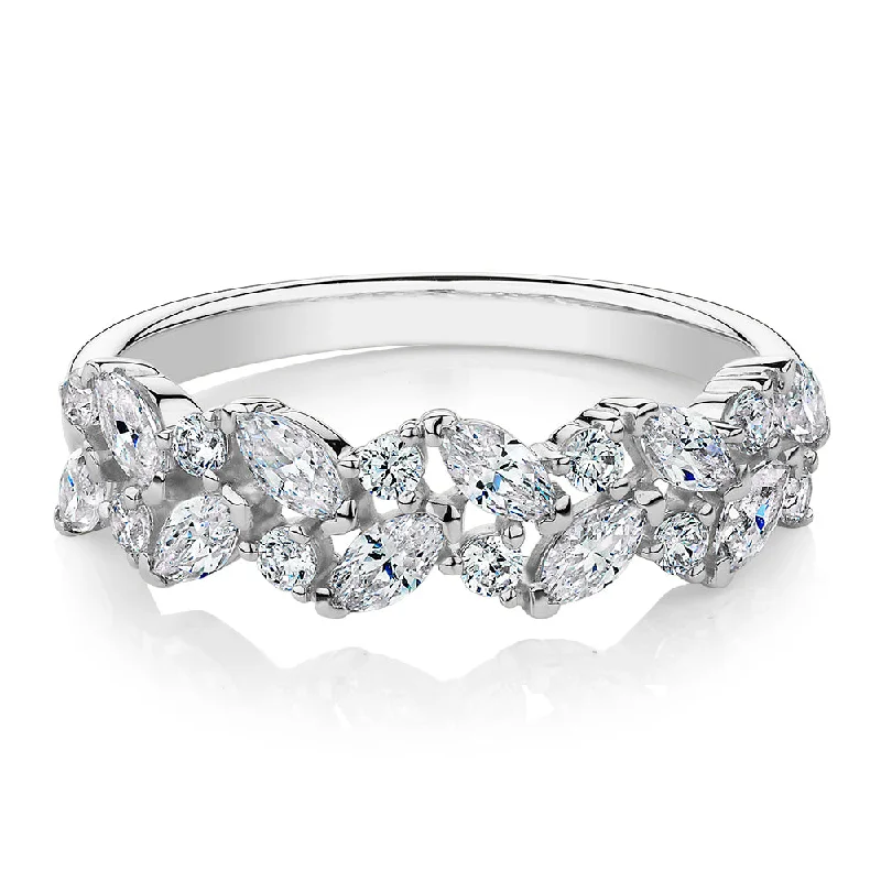 Exclusive Jewelry Sale Event – Shop Now Dress ring with 1.15 carats* of diamond simulants in 10 carat white gold