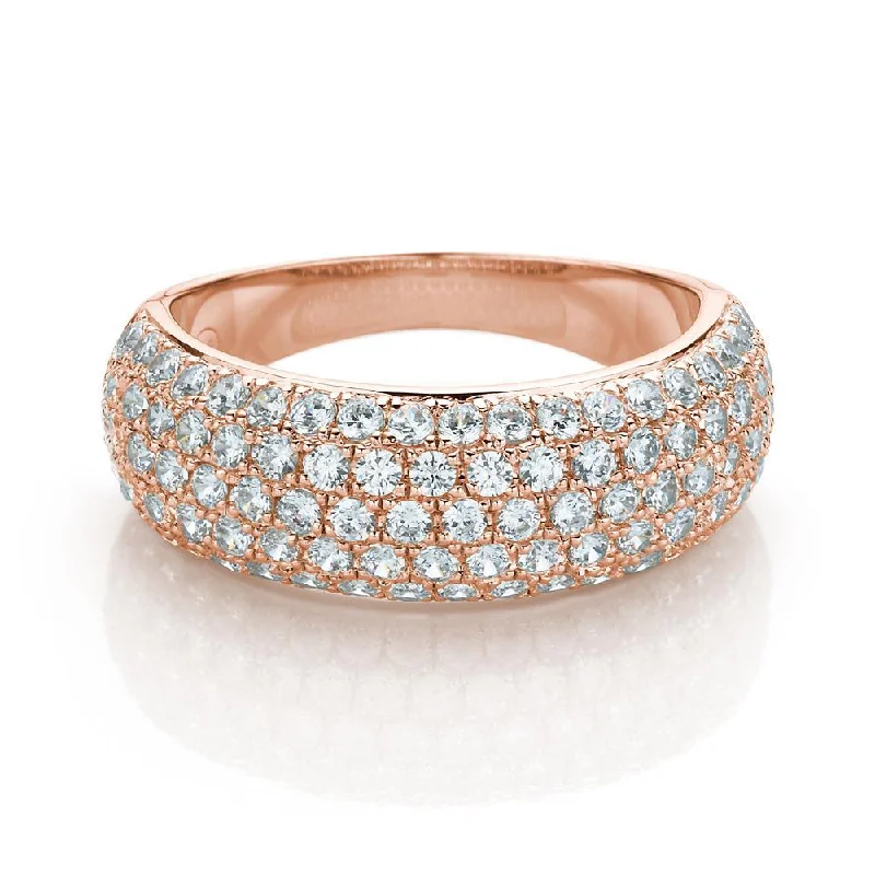 Exclusive Online Jewelry Sale – Don't Wait Dress ring with 1.4 carats* of diamond simulants in 10 carat rose gold