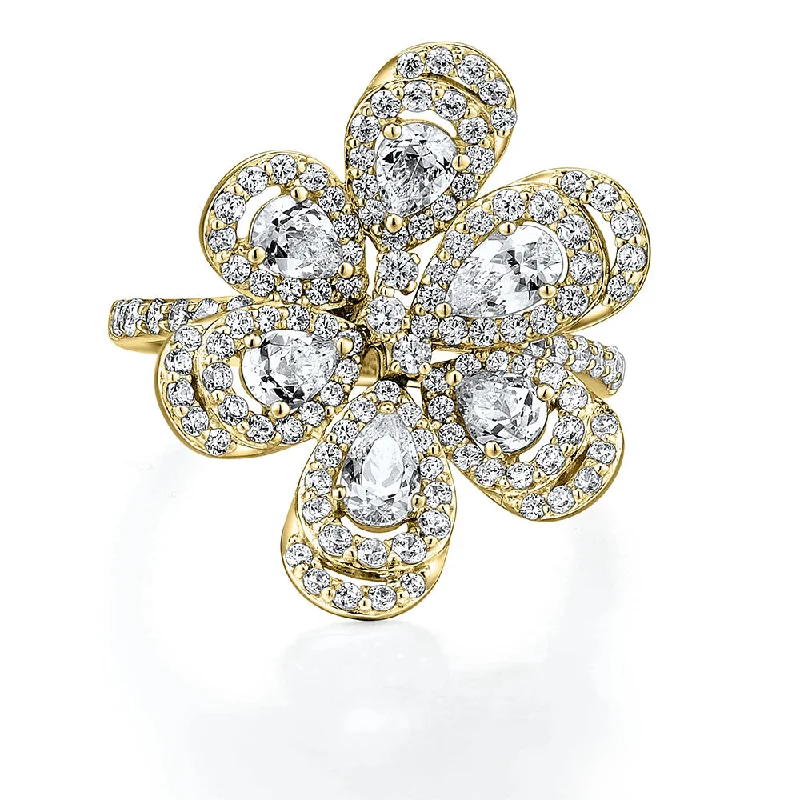 Exclusive Jewelry Bundles At Discounted Rates Dress ring with 2.11 carats* of diamond simulants in 10 carat yellow gold