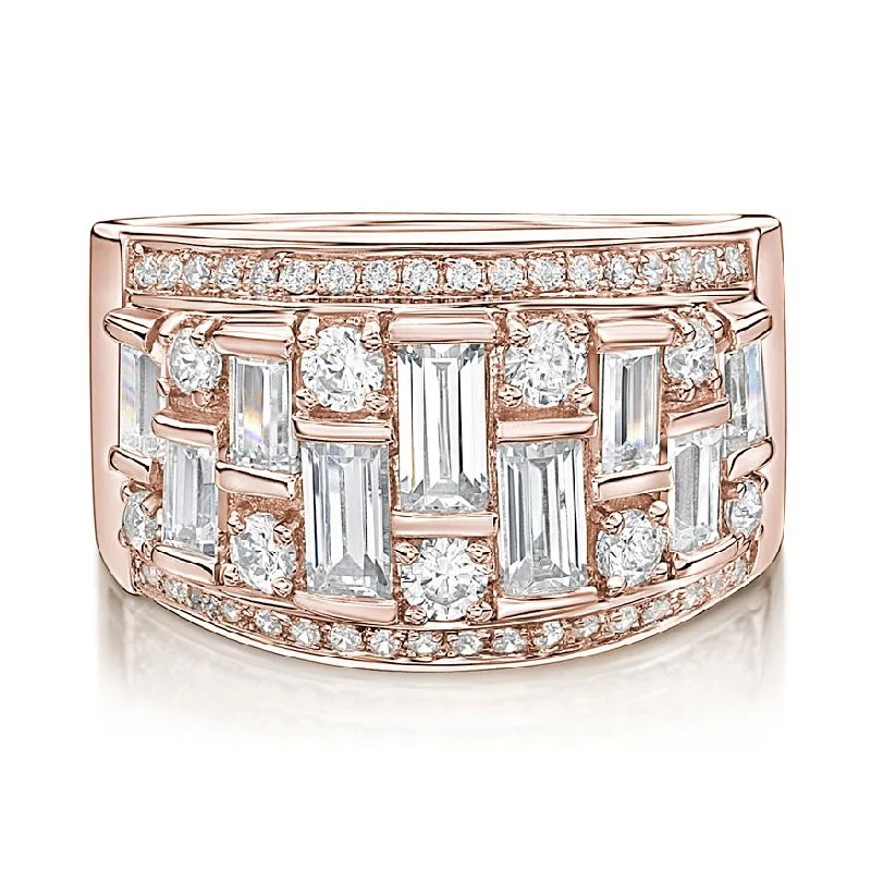 Personalized Jewelry Sale – Unique Gifts At Low Prices Dress ring with 2.32 carats* of diamond simulants in 10 carat rose gold