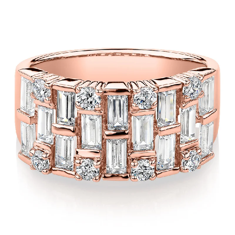 The Biggest Jewelry Sale Of The Year Is Here Dress ring with 2.44 carats* of diamond simulants in 10 carat rose gold