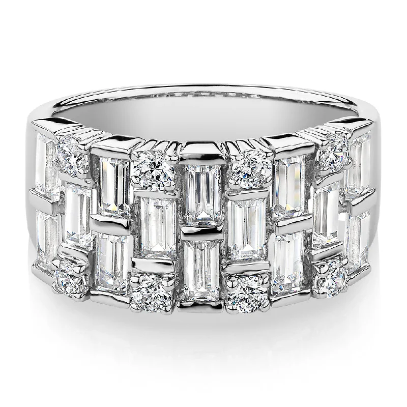 Luxury Jewelry Clearance – Shop Premium Styles Now Dress ring with 2.44 carats* of diamond simulants in 10 carat white gold