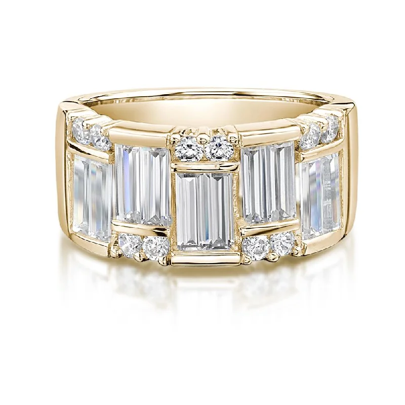 Best Jewelry Deals – Premium Quality At Exclusive Discounts Dress ring with 3.3 carats* of diamond simulants in 10 carat yellow gold