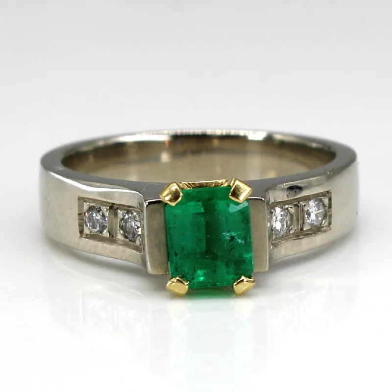 Jewelry Flash Sale – Stylish Designs At Unbeatable Rates Emerald & Diamond Ring | 0.75ct | 0.12ctw | SZ 8 |