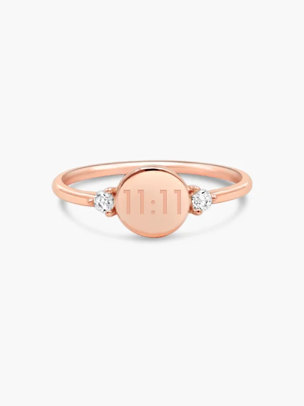 Shop Fine Jewelry With Exclusive Savings Engraved Disc Ring - Rose Gold