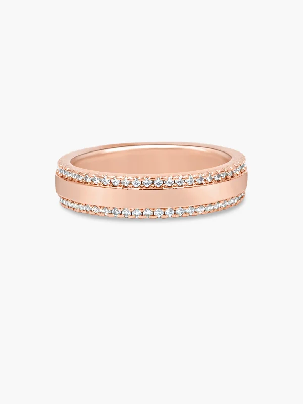 Jewelry Clearance – Final Chance To Save Big Engraved Eternity Ring - Rose Gold