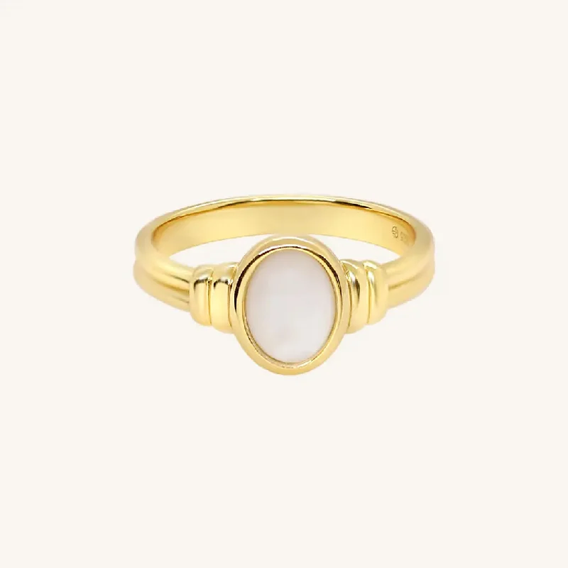 Fable Mother of Pearl Ring - Stone of Protection