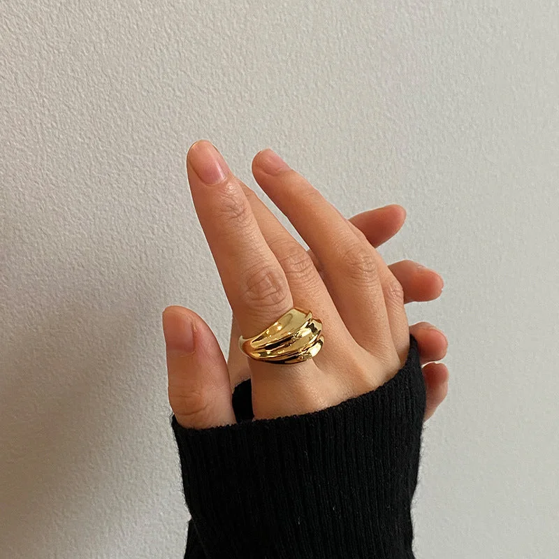 Limited-Time Offer On Elegant Jewelry Pieces Hip Hop Punk Irregular Gold Rings JLTR0398