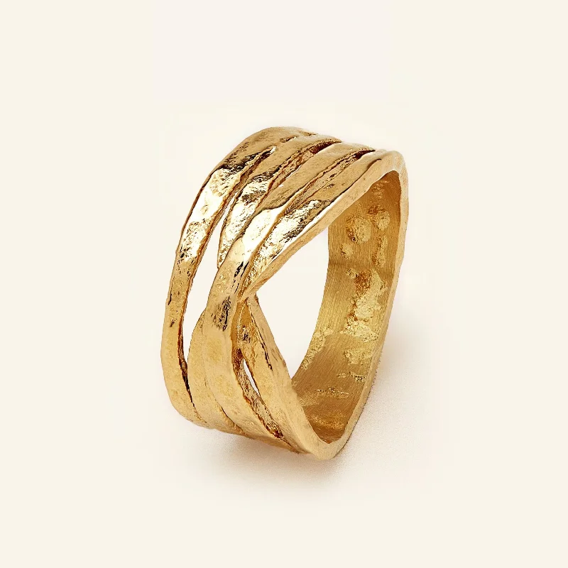 Intertwined Textured Ring