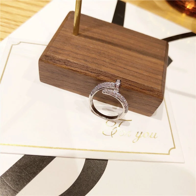 Delicate Crystal Jewelry For Sophisticated Charm Just Lil Things Artificial Silver Rings JLTR0342 Delicate Crystal Jewelry For Sophisticated Charm Just Lil Things Artificial Silver Rings JLTR0342