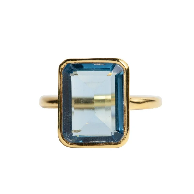 Jewelry Deals That Outshine The Rest Rectangle Ring in Blue Topaz