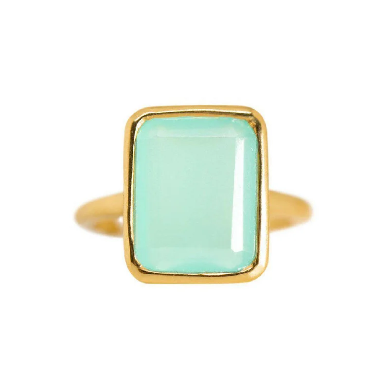 Exclusive Jewelry Sale Event – Shop Now Rectangle Ring in Chalcedony