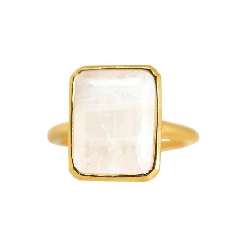 Jewelry Sale – Exclusive Styles At Lower Prices Rectangle Ring in Moonstone