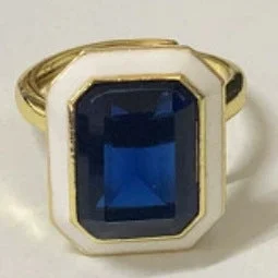 Affordable Luxury Jewelry – Style At A Great Price Rectangular Shaped Emerald Cut Blue Rings JLTR0372