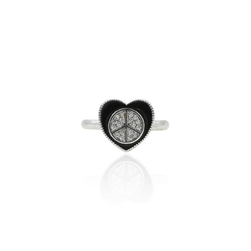 Exclusive Online Jewelry Sale – Don't Wait Silver Solitaire Twisty Heart Shape Ring