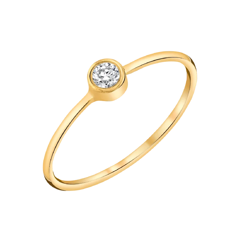 Solitaire Bezel Diamond Ring