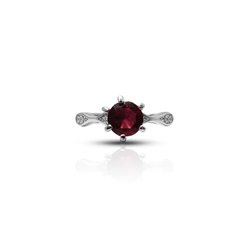 Fine Jewelry, Limited-Time Offers Available Sterling Silver Blood Red Gemstone Ring for Girls