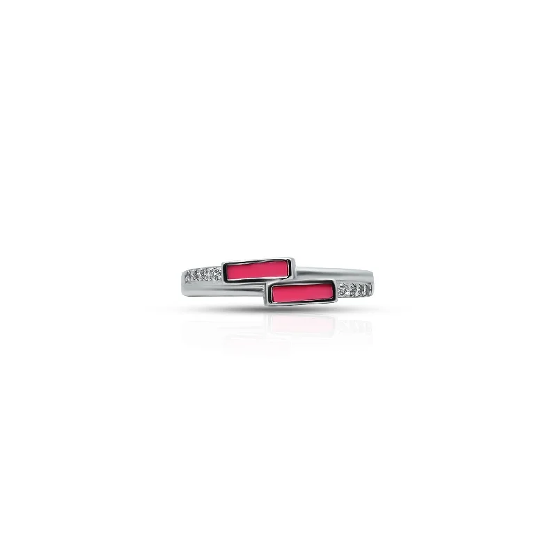 Shine In Style – Shop Jewelry Discounts Today Sterling Silver Pink Hued Twisited CZ Ring for Girls