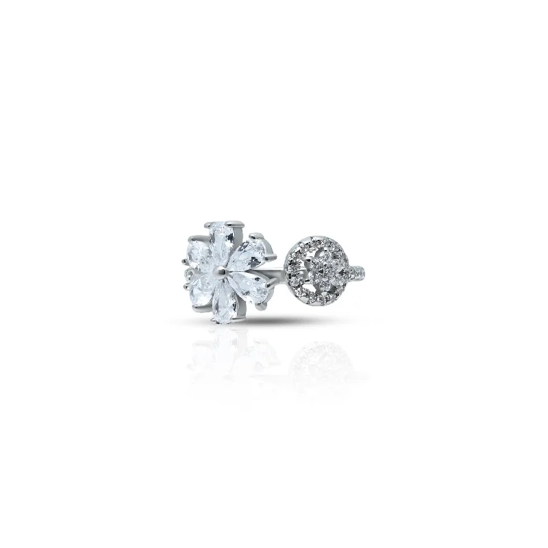 Jewelry Sale Alert – Shop Timeless Elegance Today Sterling Silver Two Flower Connecting Design Ring for Her