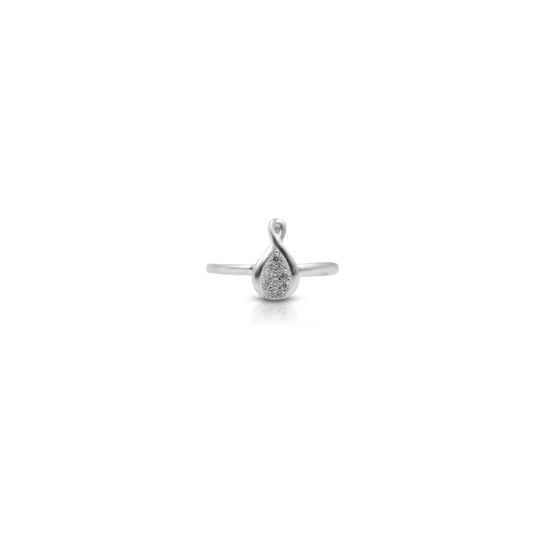 Last Chance To Shop High-End Jewelry At Markdown Prices Sterling Silver Water Drop Design Ring for Girls