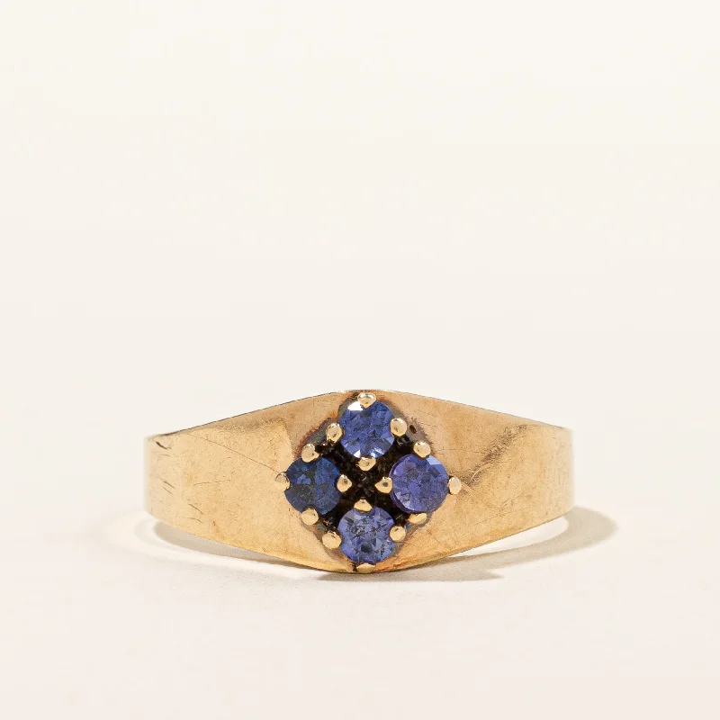 Must-Have Jewelry Pieces At Reduced Prices Synthetic Sapphire Cluster Ring | 0.24ctw | SZ 6.75 |