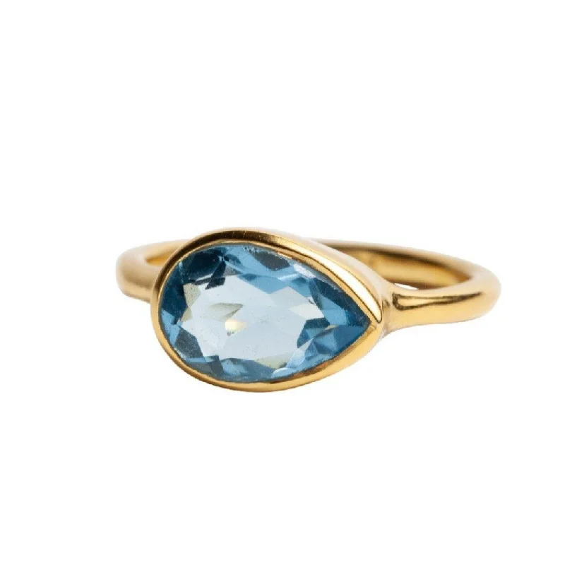 Jewelry Sale – Exclusive Styles At Lower Prices Teardrop Ring in Blue Topaz