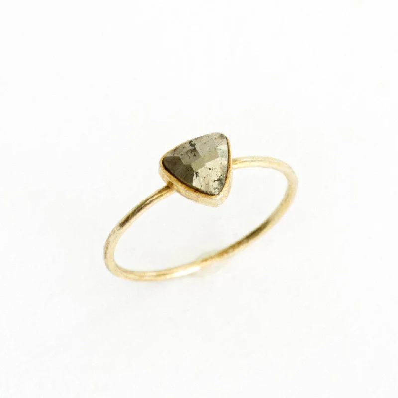 Exclusive Jewelry Offers – Sparkle For Less Pyrite Triangle Stacking Ring