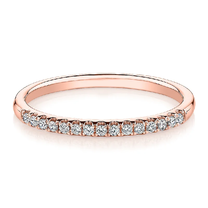 High-End Sparkle, Low-End Prices – Jewelry Sale Live Wedding or eternity band in 14 carat rose gold
