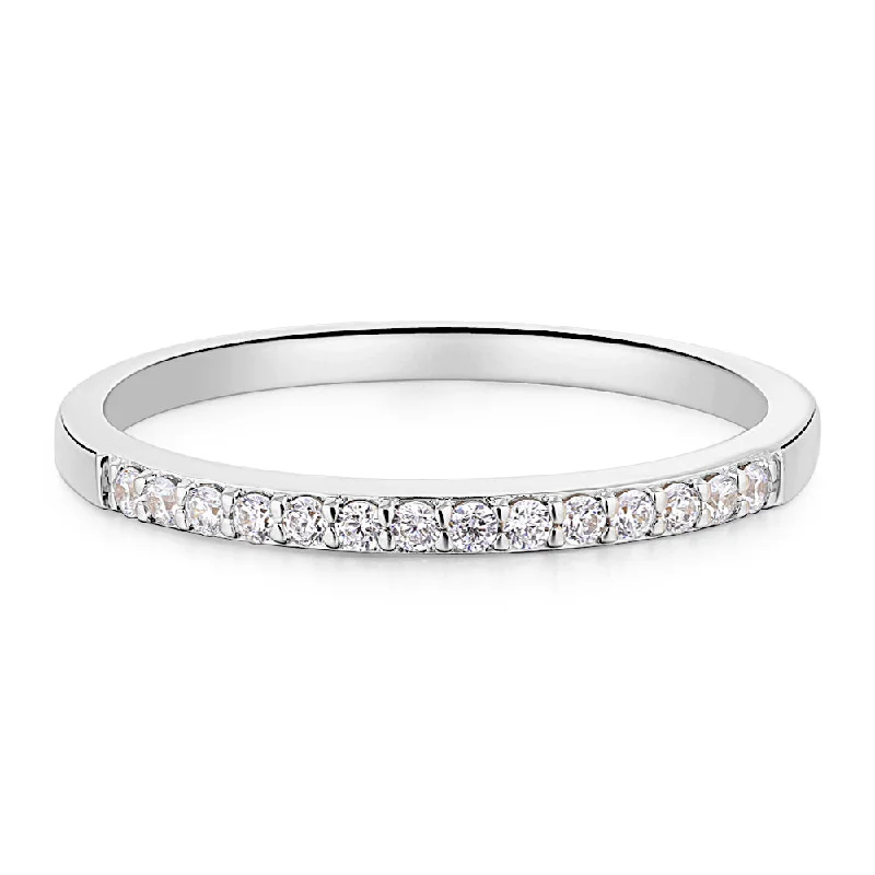 Huge Savings On Timeless Jewelry Collections Wedding or eternity band in 14 carat white gold