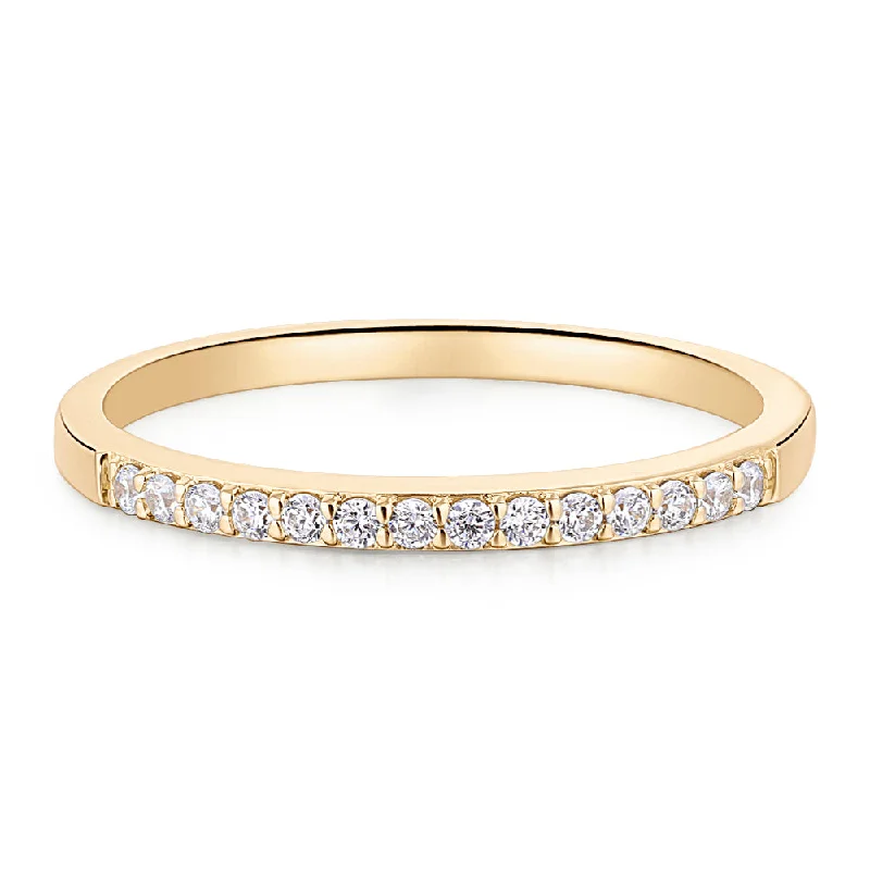 Stunning Jewelry At Even More Stunning Prices Wedding or eternity band in 14 carat yellow gold