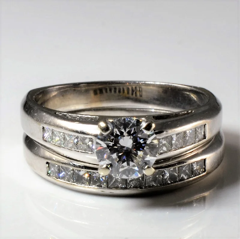 Your Dream Jewelry At Dream Prices – Shop Now European Shank Channel Detailed Diamond Wedding Set | 1.29ctw | SZ 7.5 |