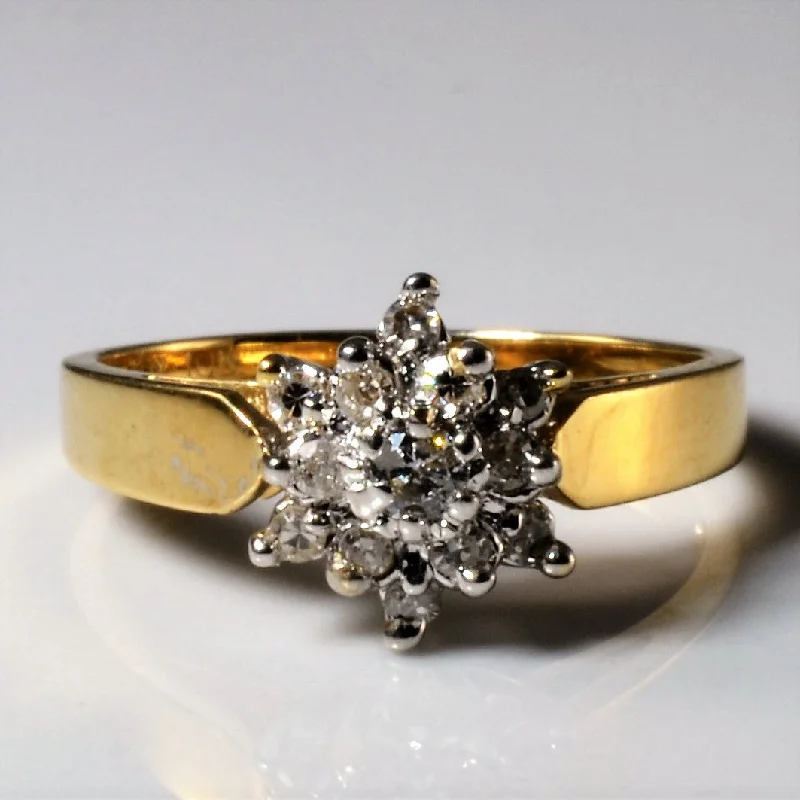 Classic And Modern Jewelry Styles On Sale Cluster Burst Diamond Ring | 0.23ctw | SZ 6.5 |