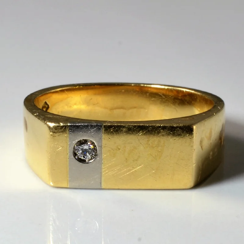 Flash Sale On Elegant Jewelry – Don't Miss Out Gypsy Diamond Signet Ring | 0.05ct | SZ 9.5 |