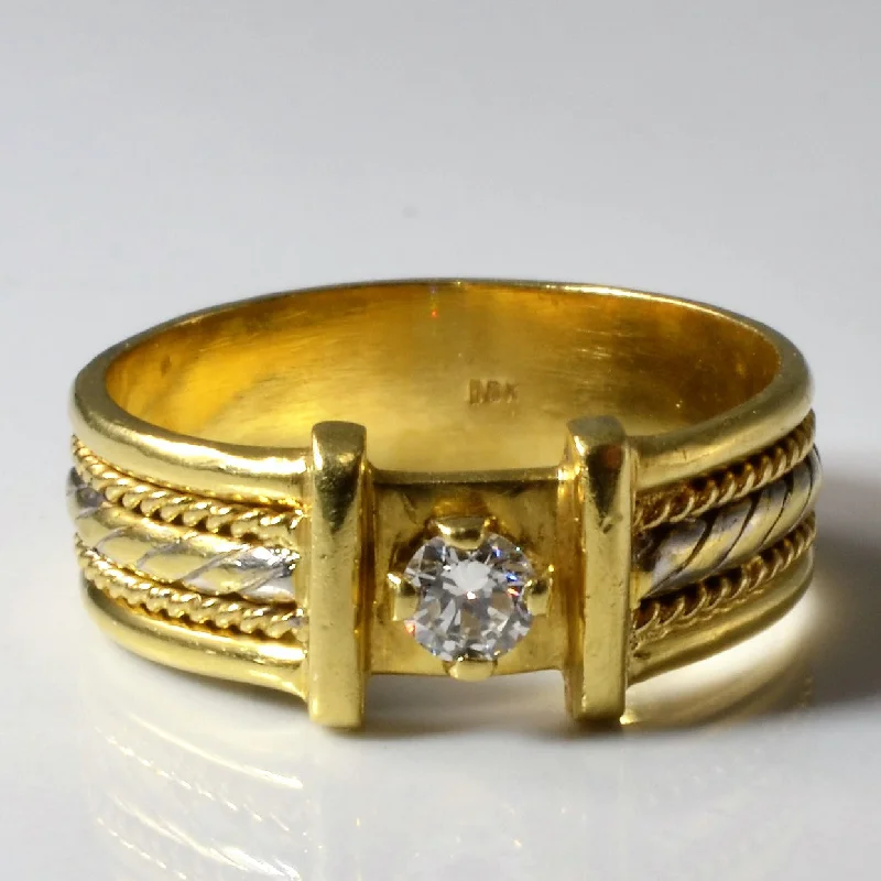 Exclusive Jewelry Offers – Sparkle For Less Solitaire Diamond Rope Ring | 0.15ct | SZ 8 |