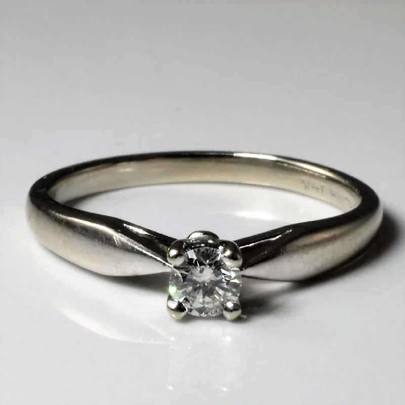 Shop Fine Jewelry With Amazing Deals White Gold Solitaire Diamond Ring | 0.22ct | SZ 8.5 |